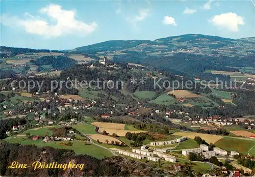 AK / Ansichtskarte 73861607 Linz_Donau_AT Panorama mit Blick zum Poestlingberg 