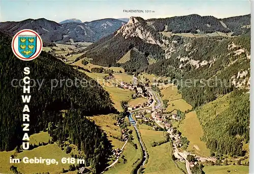 AK / Ansichtskarte  Schwarzau_Gebirge_Niederoesterreich_AT Panorama mit Blick zum Falkenstein 