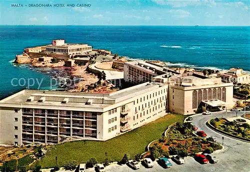 AK / Ansichtskarte 73861619 Malta__Insel Dragonara Hotel and Casino aerial view 