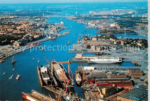 AK / Ansichtskarte  Goeteborg Hamnen med aelvsborgsbron Goeteborg