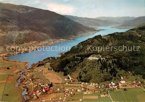 AK / Ansichtskarte  Ossiach_Ossiachersee mit Ruine Landskron Ossiach Ossiachersee