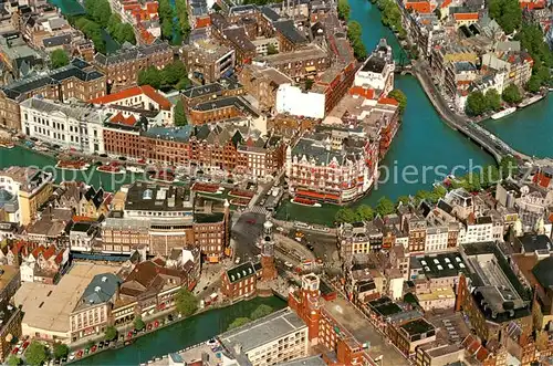 AK / Ansichtskarte  Amsterdam__NL Luchtopname van de Munttoren en het Muntplein Muenzturm Muenzplatz 