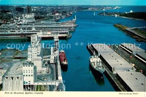 AK / Ansichtskarte  Montreal_Quebec Vue aérienne du Port de Montréal et du Fleuve Saint Laurent Montreal Quebec