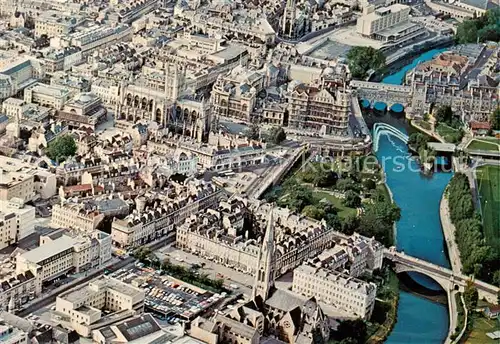 AK / Ansichtskarte 73861671 Bath__UK Aerial view of the city with River Avon 
