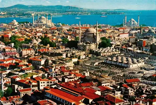 AK / Ansichtskarte 73861691 Istanbul_Constantinopel_TK Stadtpanorama mit Moscheen 