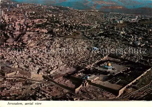 AK / Ansichtskarte  Jerusalem__Yerushalayim_Israel Aerial view of the Old City 