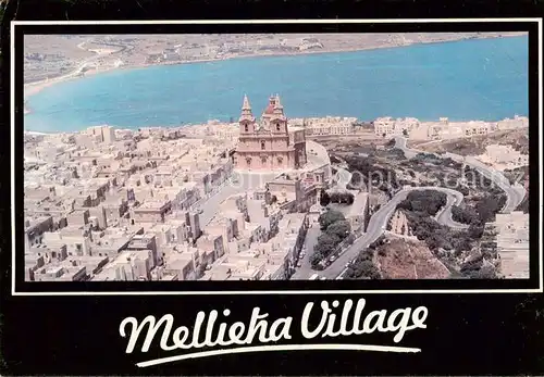 AK / Ansichtskarte 73861713 Mellieha_Malta Village and bay aerial view 