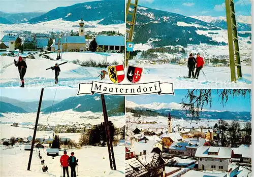 AK / Ansichtskarte  Mauterndorf_AT Skilifte Rodelbahn Eisschiessen 