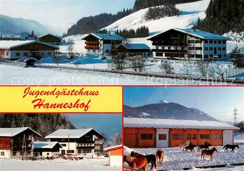 AK / Ansichtskarte  Flachau Jugendgaestehaus Hanneshof Pferdekoppel Flachau