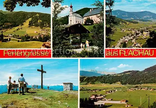 AK / Ansichtskarte  Flachau Panorama Kirche Gipfelkreuz Flachau