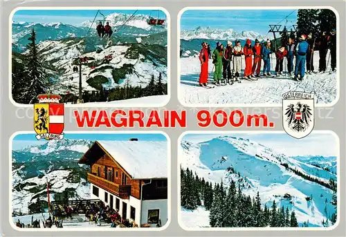 AK / Ansichtskarte  Wagrain__Salzburg_AT Sessellift Skischule Berggasthaus  