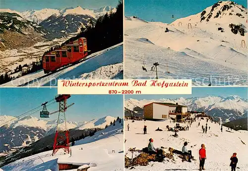 AK / Ansichtskarte  Bad_Hofgastein_AT Zahnradbahn Seilbahn Schlepplift Skizirkus Schlossalm 