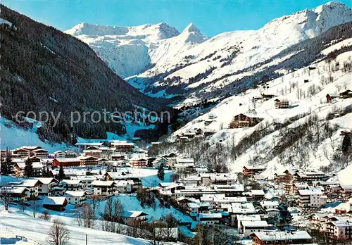 AK / Ansichtskarte  Hinterglemm_Saalbach Panorama mit Talschluss Hinterglemm_Saalbach