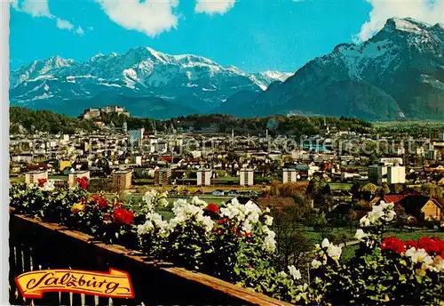 AK / Ansichtskarte 73861833 Salzburg__AT Panorama mit Hohem Goell 