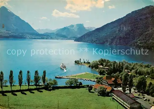 AK / Ansichtskarte  Neuhaus_Thunersee Strandhotel Motel Restaurant  Neuhaus Thunersee