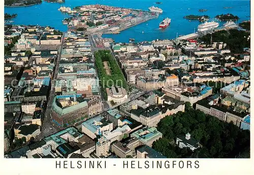 AK / Ansichtskarte 73861873 Helsinki_Suomi Esplanade Park Fliegeraufnahme 