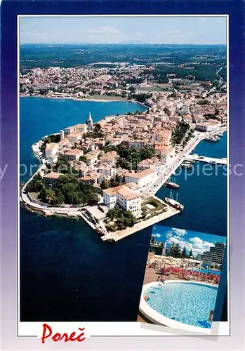AK / Ansichtskarte 73861887 Porec_Croatia Fliegeraufnahme Swimmingpool 