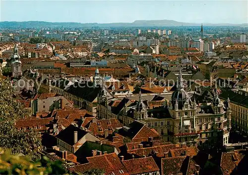 AK / Ansichtskarte  Graz__Steiermark_AT Blick vom Schlossberg mit Rathaus 