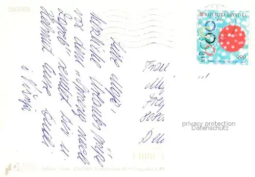 AK / Ansichtskarte  Zagreb_Agram_Croatia Fliegeraufnahme 