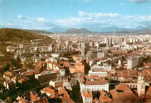 AK / Ansichtskarte 73861945 Ljubljana_Laibach_Slovenia Stadtzentrum vom Schlossberg 