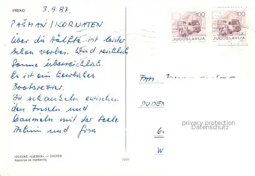 AK / Ansichtskarte  Preko_Croatia Fliegeraufnahme 