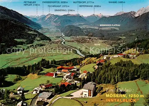 AK / Ansichtskarte  Moesern_Telfs_Tirol_AT Inntalblick Fliegeraufnahme 