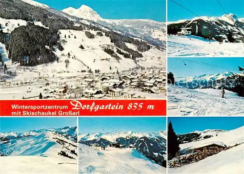 AK / Ansichtskarte 73862038 Dorfgastein_AT mit Baerenkogel Brandsteinbahn Sessellift Wengeralm Schlepplift Wangeralm Fulsecklift Grossarl 