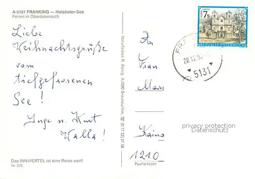 AK / Ansichtskarte  Franking_Oberoesterreich Partien am Holzoester See Minigolf Franking_Oberoesterreich