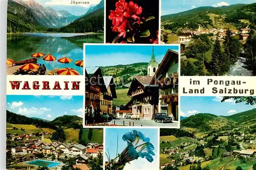 AK / Ansichtskarte 73862050 Wagrain__Salzburg_AT Jaegersee Panorama Dorfpartie 