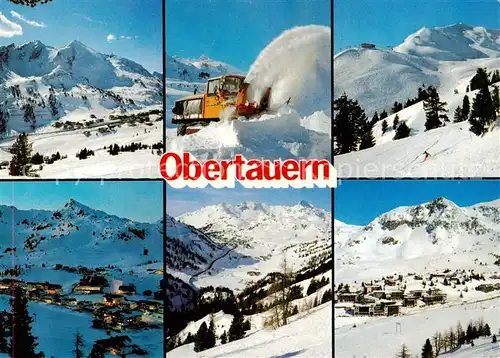 AK / Ansichtskarte  Obertauern_AT Panorama Teilansichten Pistenraupe 