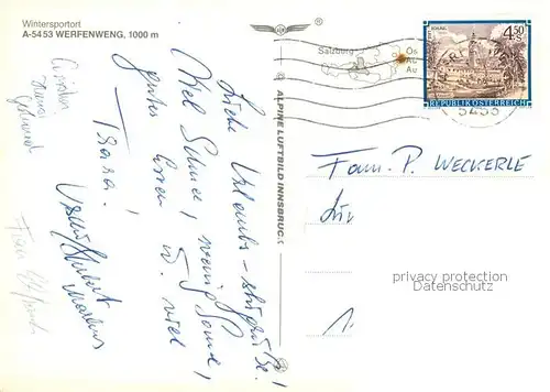 AK / Ansichtskarte  Werfenweng_AT Fliegeraufnahme 