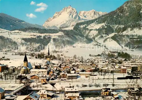 AK / Ansichtskarte  Bischofshofen_am_Zimmerberg_AT mit Hochkoenig Kirchturm Paul Ausserleitner Sprungschanze am Laideregg 