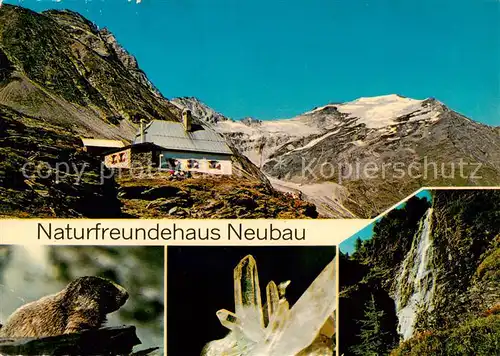 AK / Ansichtskarte 73862116 Rauris-Woerth_AT Naturfreundehaus Neubau Sonnblick Hocharn Barbarafall 