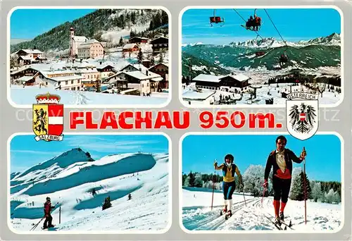 AK / Ansichtskarte 73862121 Flachau Panorama Sessellift Langlaufloipe Flachau