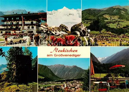 AK / Ansichtskarte  Neukirchen_Grossvenediger_AT Marktplatz Grossvenediger Markt mit Wildkogelbergstation Ruine Hieburg Ober und Untersulzbachtal OT Rosental 