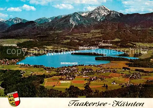 AK / Ansichtskarte  Faakersee_Kaernten_AT Panorama Blick gegen Mittagskogel Karawanken 
