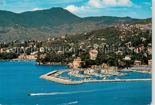 AK / Ansichtskarte  Rapallo_IT Il porto San Michele di Pagana veduta aerea 