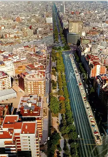 AK / Ansichtskarte  Barcelona_Cataluna Plaza Calvo Sotelo Avenida Gnmo. Franco vista aérea Barcelona Cataluna