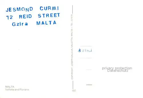 AK / Ansichtskarte 73862204 Valetta_Malta and Floriana Granaries 
