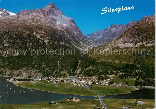 AK / Ansichtskarte  Silvaplana_GR Panorama Silvaplanersee Alpen Oberengadin Silvaplana_GR