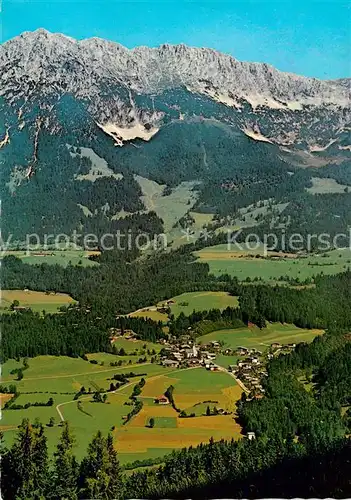 AK / Ansichtskarte  Scheffau_Tirol_Wilden_Kaiser_Tirol_AT Sommerfrische Panorama Blick gegen Kaisergebirge 