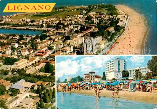 AK / Ansichtskarte 73862229 Lignano_Sabbiadoro_IT Veduta aerea de la spiaggia 