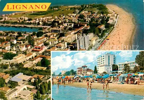 AK / Ansichtskarte  Lignano_Sabbiadoro_IT Veduta aerea de la spiaggia 