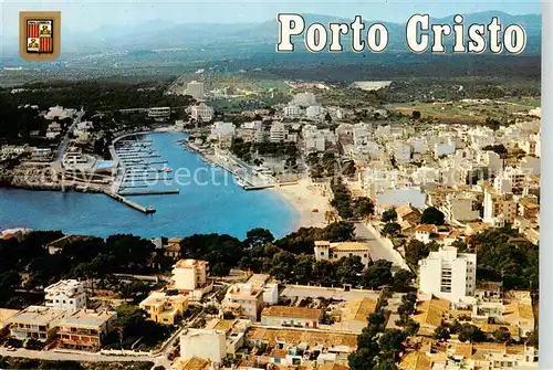 AK / Ansichtskarte  Porto-Cristo_Mallorca_ES Stadtpanorama mit Hafen 