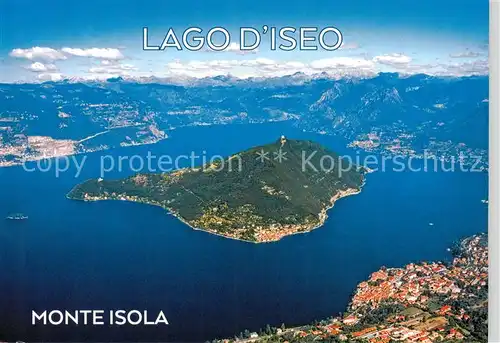 AK / Ansichtskarte 73862252 Monte_Isola Lago d Iseo veduta aerea Monte_Isola