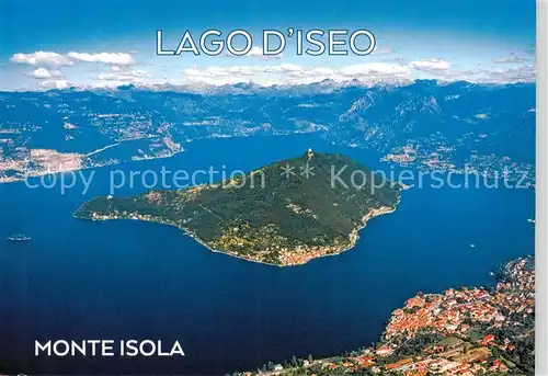 AK / Ansichtskarte  Monte_Isola Lago d Iseo veduta aerea Monte_Isola