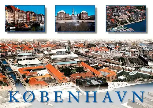 AK / Ansichtskarte  Kobenhavn Stadtpanorama Luftaufnahme Teilansichten Hafen Kobenhavn