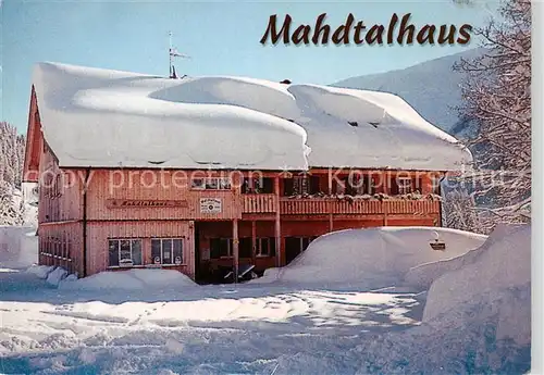 AK / Ansichtskarte 73862272 Riezlern_Kleinwalsertal_Vorarlberg Mahdtalhaus Berghaus Deutscher Alpenverein im Winter Riezlern_Kleinwalsertal