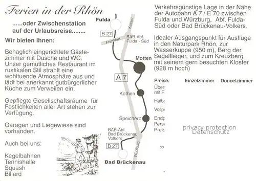 AK / Ansichtskarte  Motten_Bayern Gasthof Zur gruenen Au Gastraum Fremdenzimmer Tennishalle 