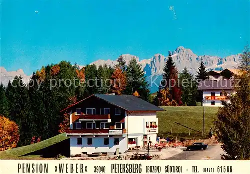 AK / Ansichtskarte  Petersberg_Deutschnofen Pension Weber Herbststimmung Dolomiten Petersberg Deutschnofen